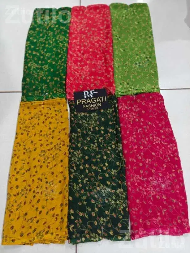Printed Dress Material Fabric 5.5 Meter - મહિલાઓના કપડા - મુળી - Image 5