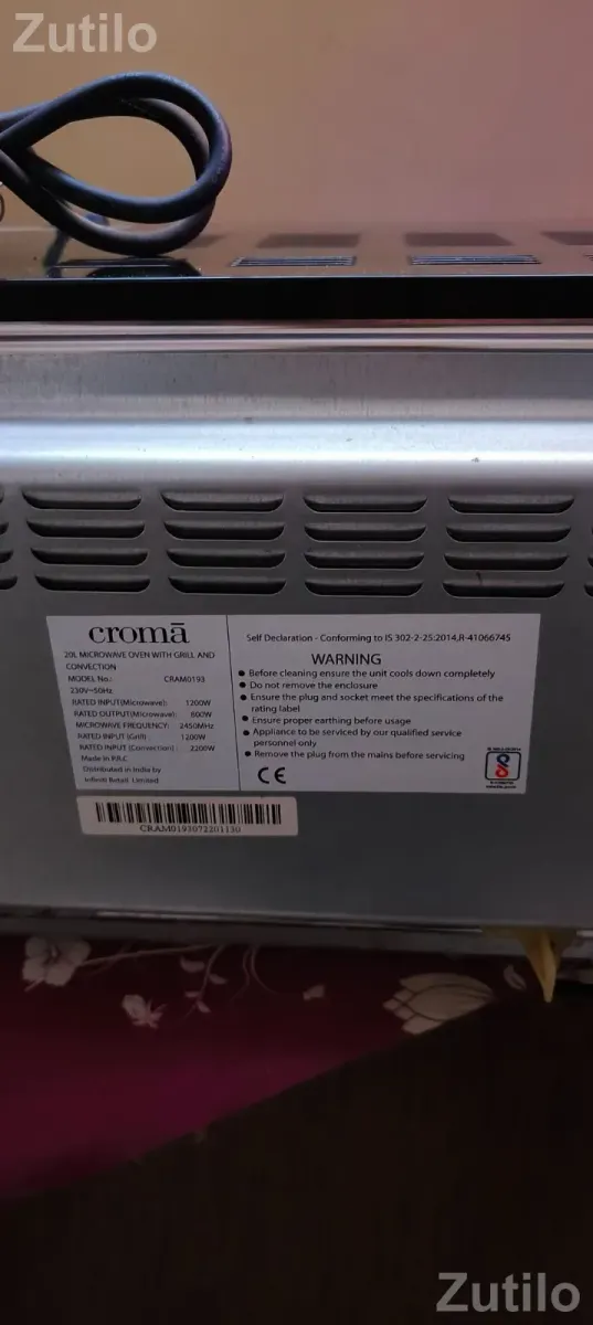Croma 20L microwave oven - Microwave Ovens - Ahmedabad City - Image 5