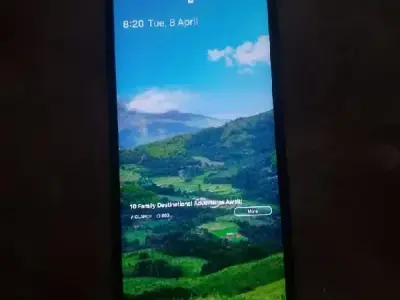 Black Android Smartphone with Notch Display Black Android Smartphone with Notch Display