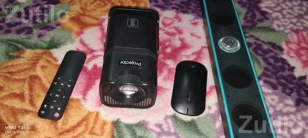 4K Projector with Remote, Wireless Mouse and Speaker - Accessories - Mahuva - Image 4