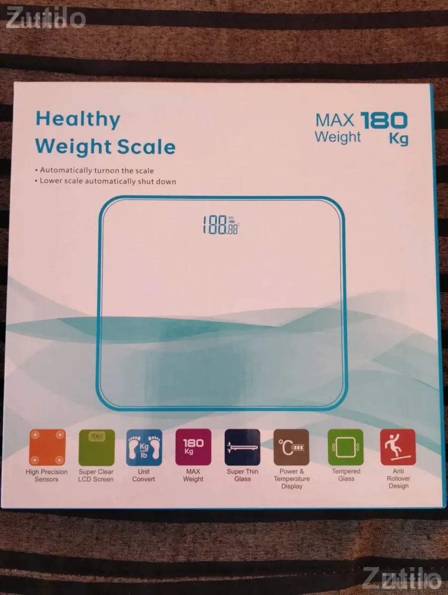 Digital Weight Machine Glass Weighing Scale - Gym & Fitness Equipment - Palitana - Image 2