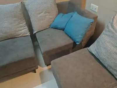Six seater sofa set L shape, 95inchX105inch