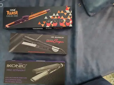 straightener, crimper and curl tong for salon