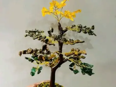 Handmade Gemstone Wire Tree Decor Handmade Gemstone Wire Tree Decor