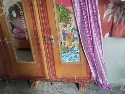 Second Hand Wooden Cupboard with Mirror