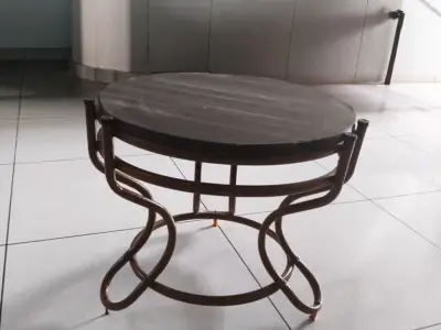 Round Metal Dining Table