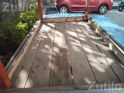 Wooden Rekdi Cart with Metal Frame