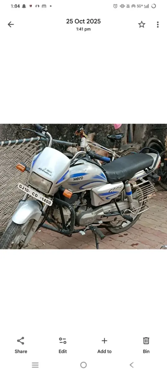Hero Honda Splendor Plus Motorcycle - બાઇક્સ - જામજોધપુર - Image 3