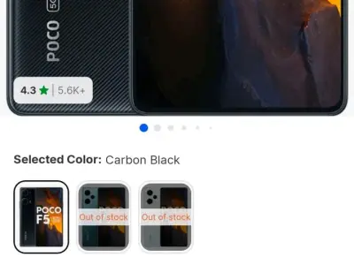 Poco F5 5G 12GB RAM 256GB Carbon Black Poco F5 5G 12GB RAM 256GB Carbon Black