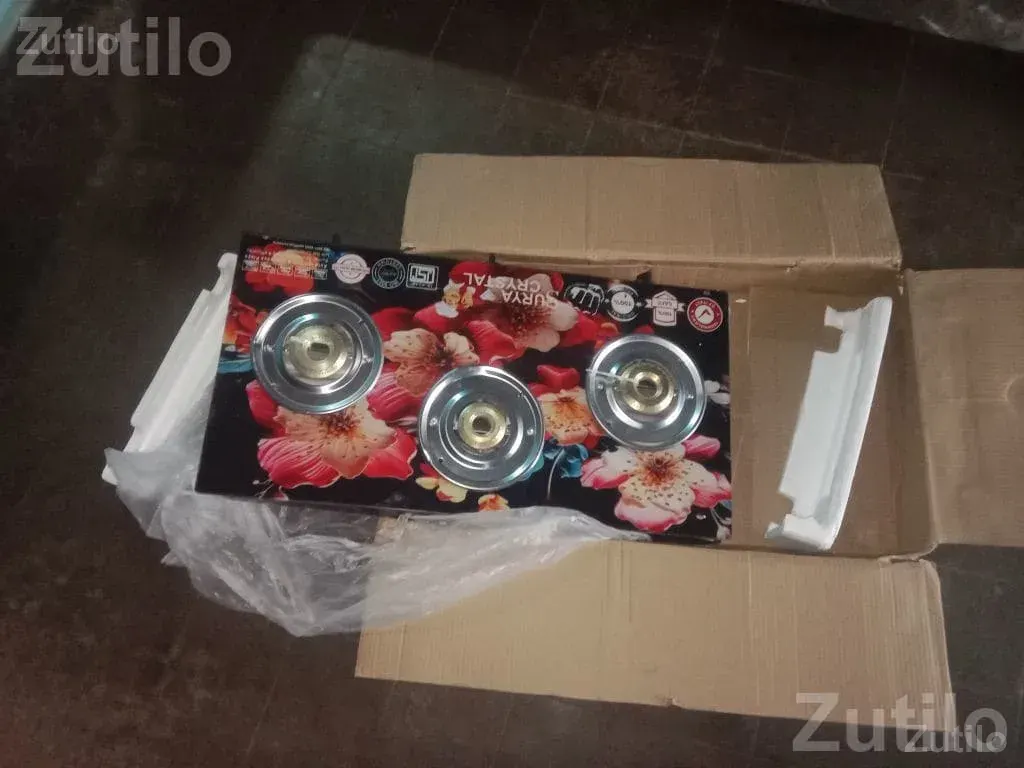 LPG Gas Sagdi 3 Burner Glass Top Stove - Gas Stoves / Induction Cookers - Lakhtar - Image 2