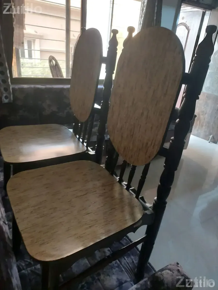 Set of 6 Pure Saag Wood Dining Chairs - Dining Tables - Jamjodhpur - Image 3