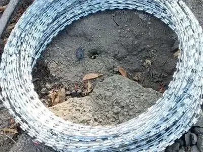 Barbed Wire Fencing Work and Wire Roll