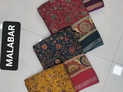 Printed Malabar Sarees and Dress Materials Printed Malabar Sarees and Dress Materials