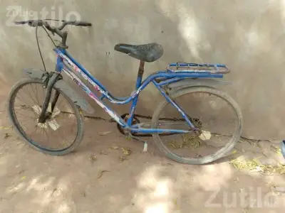 Blue City Bicycle with Rear Carrier Blue City Bicycle with Rear Carrier