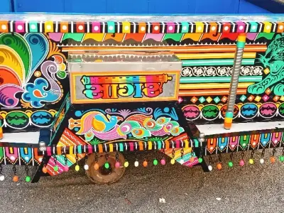 Colorful Radium Decorated Hand Cart Body Colorful Radium Decorated Hand Cart Body