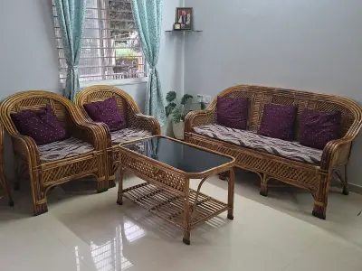 Cane Sofa Set with center table Cane Sofa Set with center table