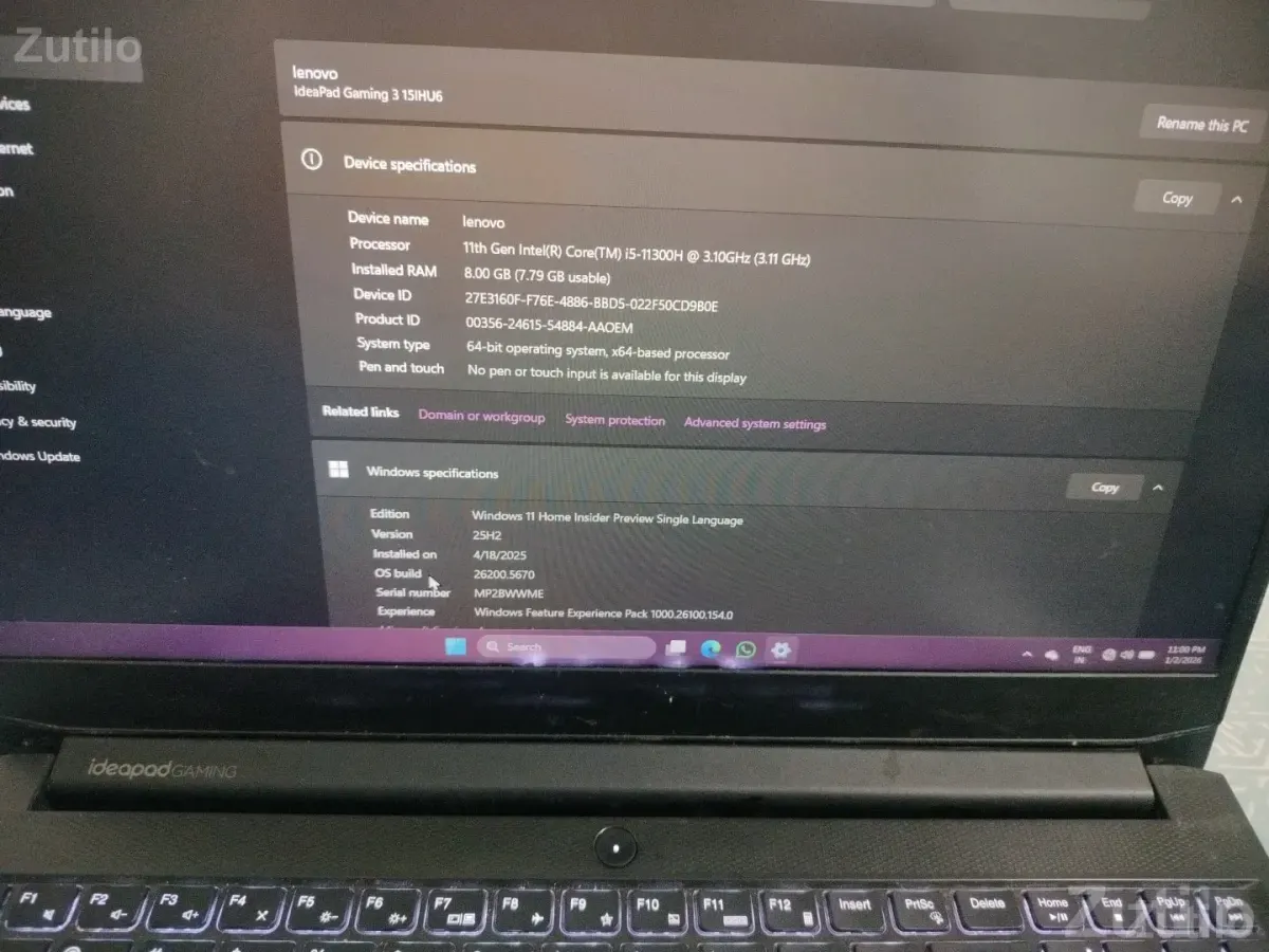 Lenovo IdeaPad gaming - લેપટોપ અને કમ્પ્યુટર - રાજકોટ શહેર - Image 3