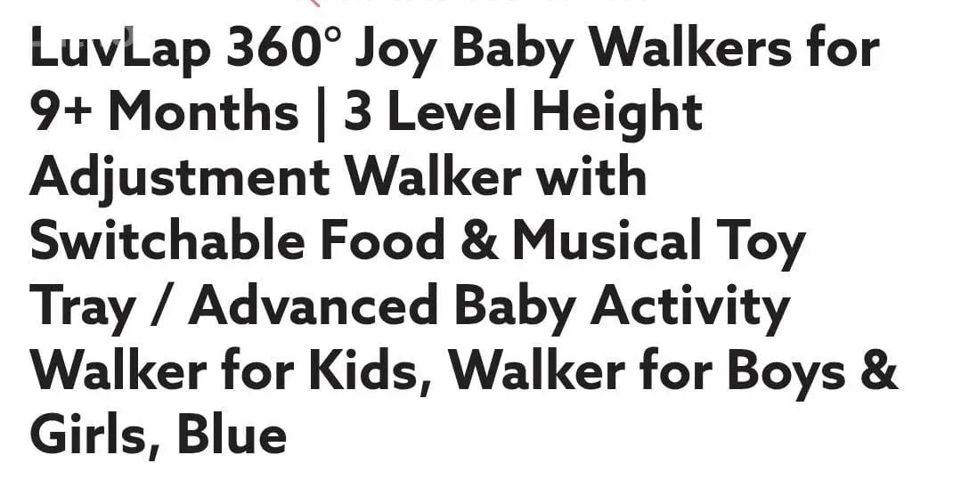 Luvlap baby walker for 9 months - વૉકર - મોરબી - Image 2