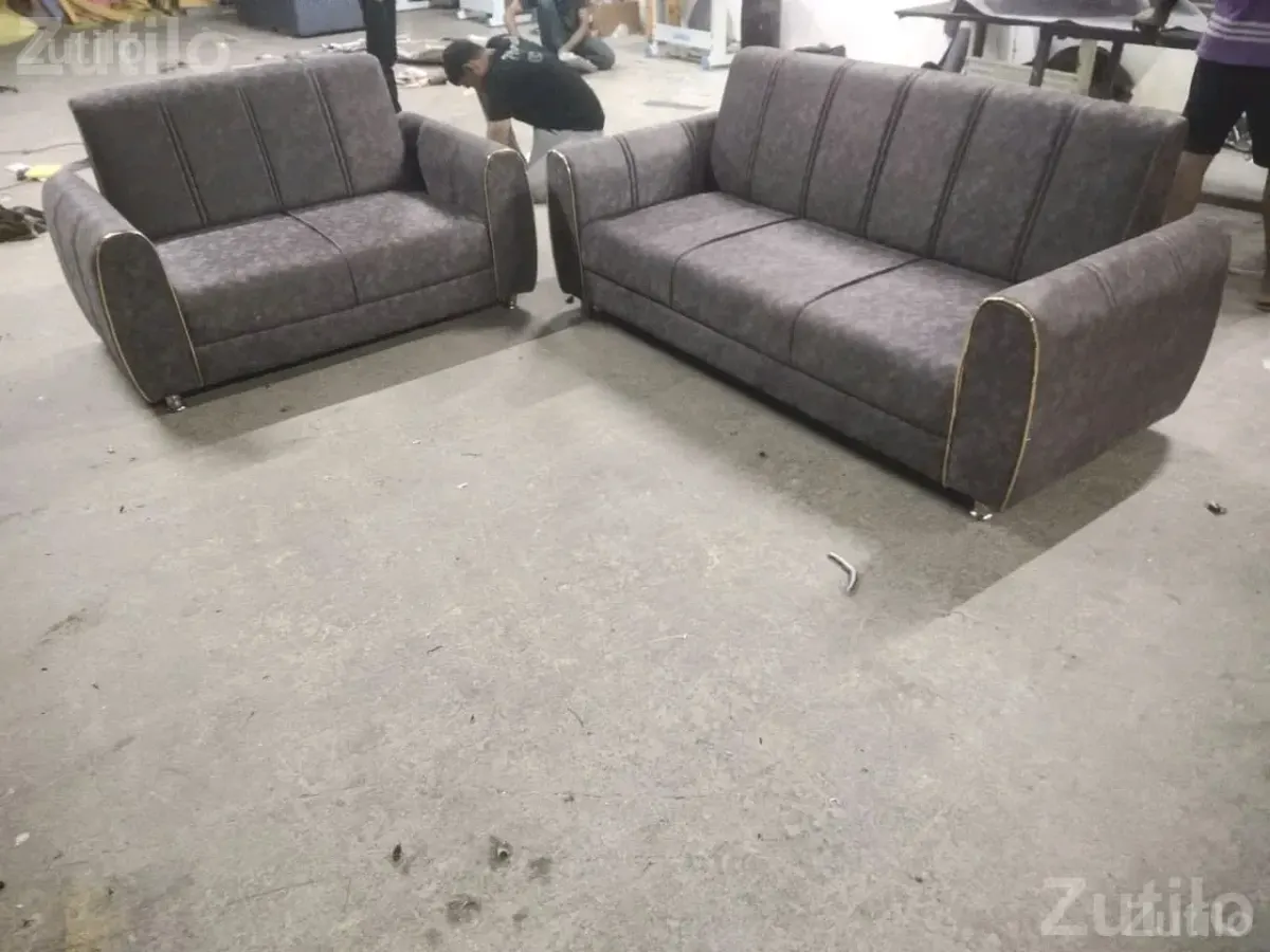 Brown Fabric Sofa Set 3 Plus 2 Seater - Sofa Sets - Amreli City - Image 4