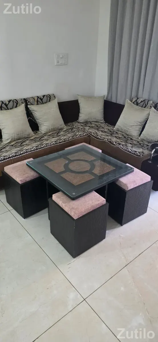 Center Table with 4 seatings & 4 storage (1 year old,Best condition) - Chairs, Stools & Seating - Ahmedabad City - Image 2