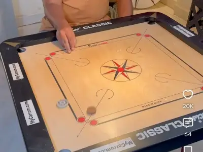 Classic carrom board , dice, striker Classic carrom board , dice, striker