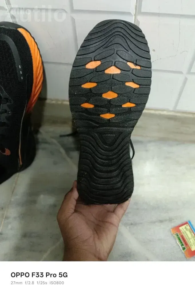 Sports Shoes Size 10 Black and Orange - Footwear - Palanpur - Image 4