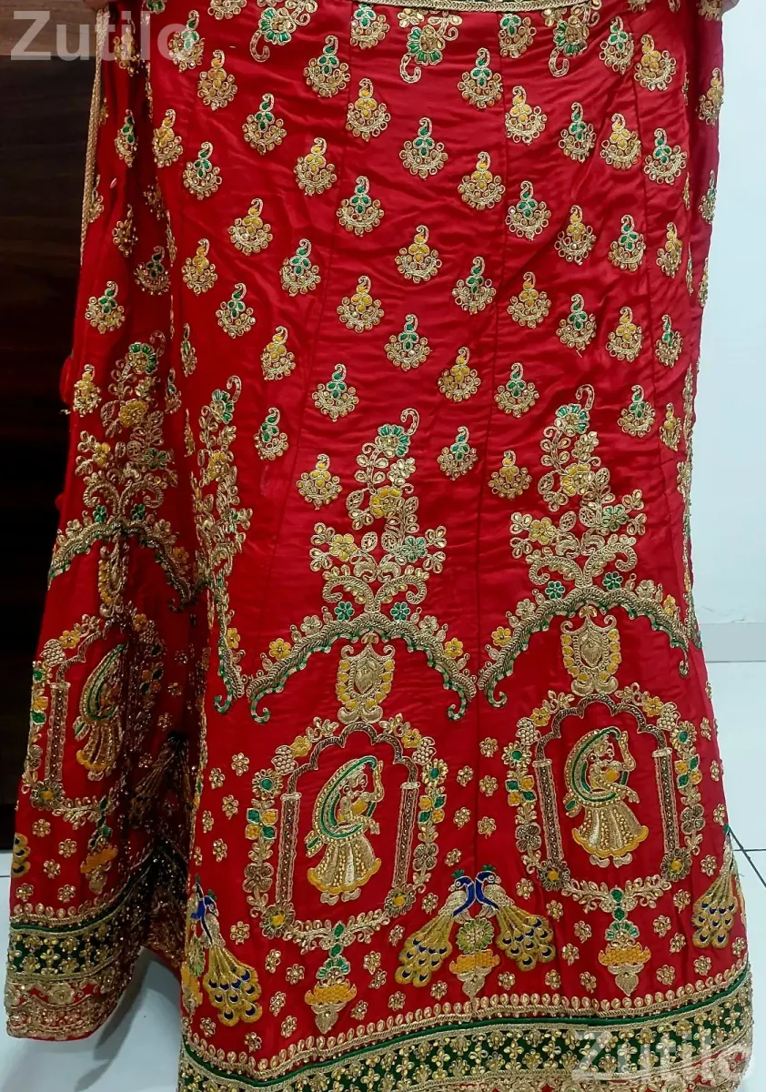 Red Bridal Lehenga with Rajwadi Zari Work - મહિલાઓના કપડા - વડોદરા શહેર - Image 4