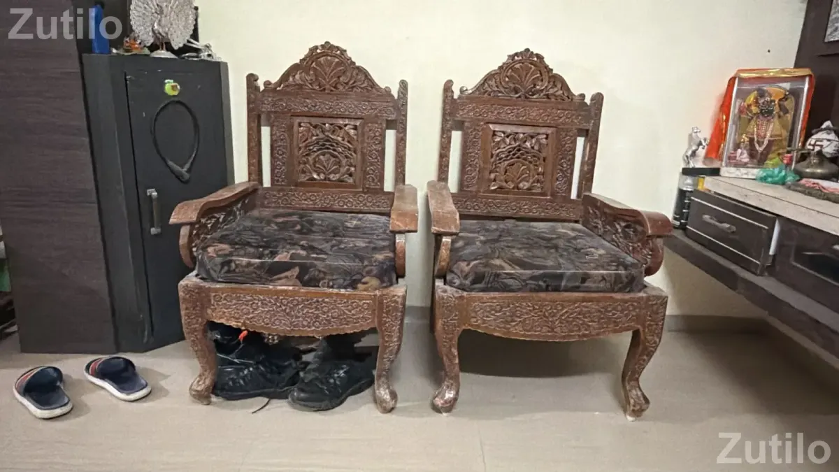 Real sag wood antic sofa set - સોફા સેટ અને કાઉચ - વડોદરા શહેર - Image 2