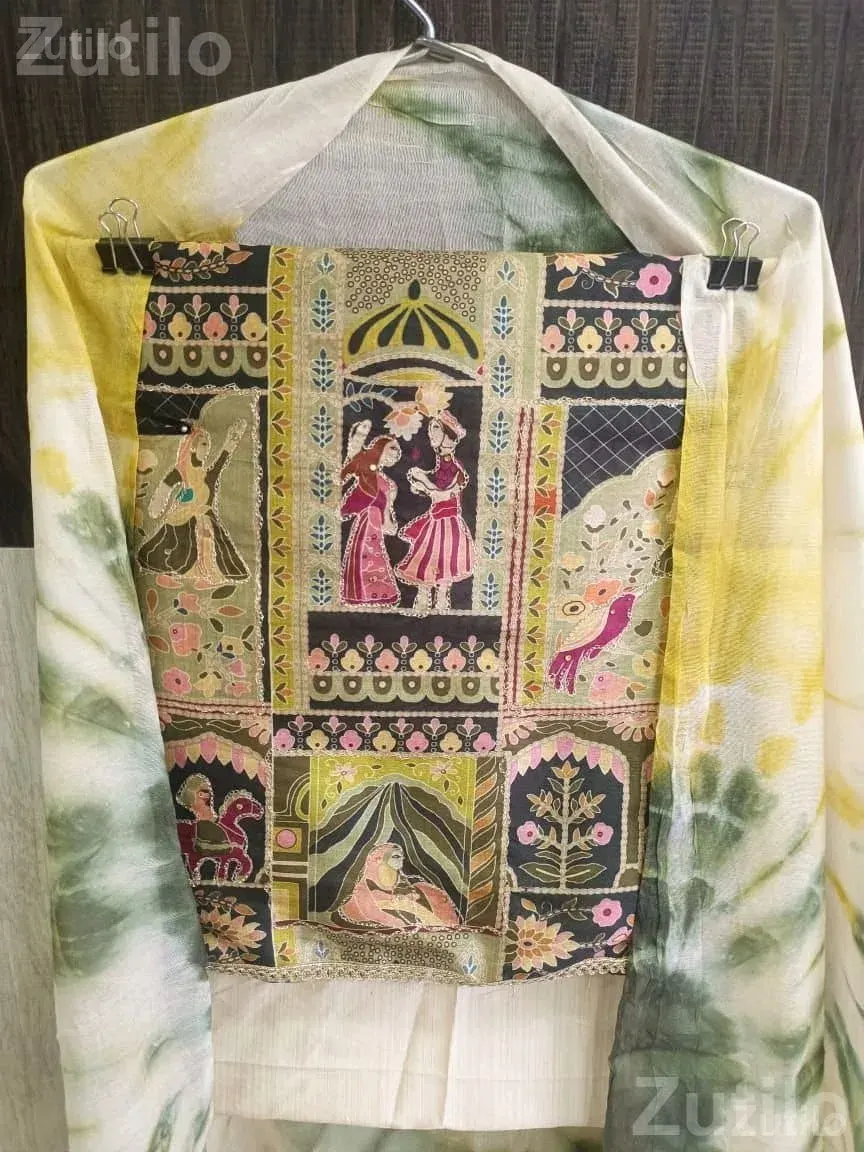 Women's Bandhani Cotton Dress Material Set - Women's Wear - Ranpur - Image 5