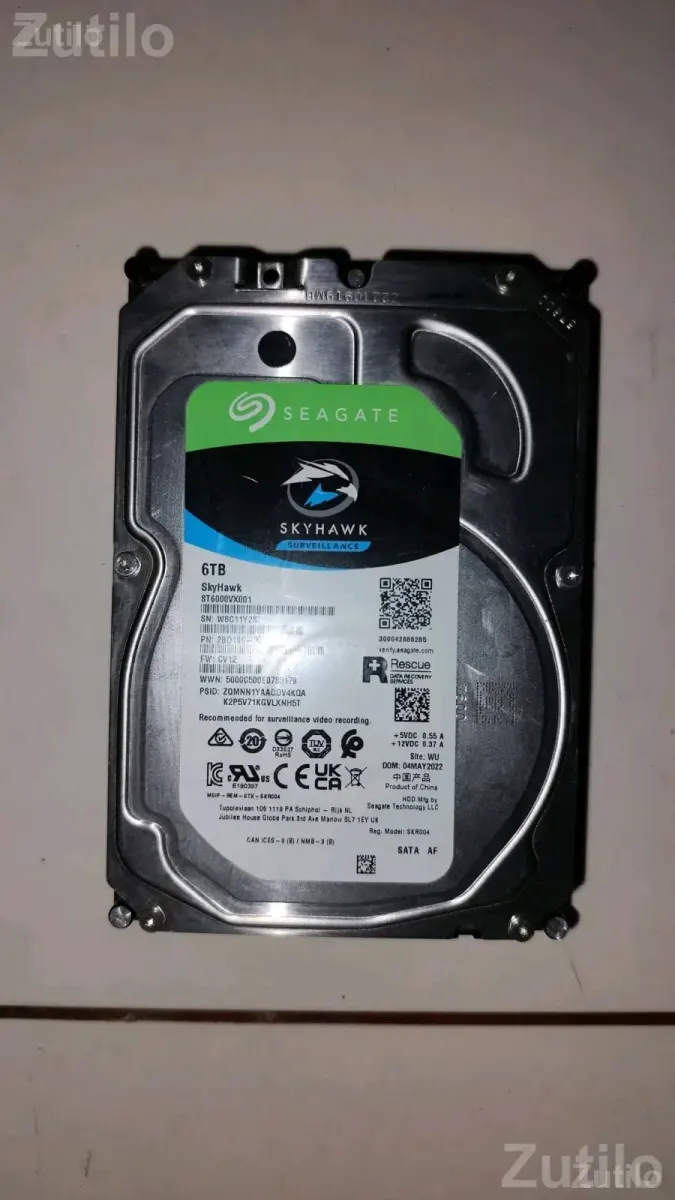 Seagate SkyHawk 6TB SATA Hard Disk - Laptops & Computers - Rajkot City - Image 1