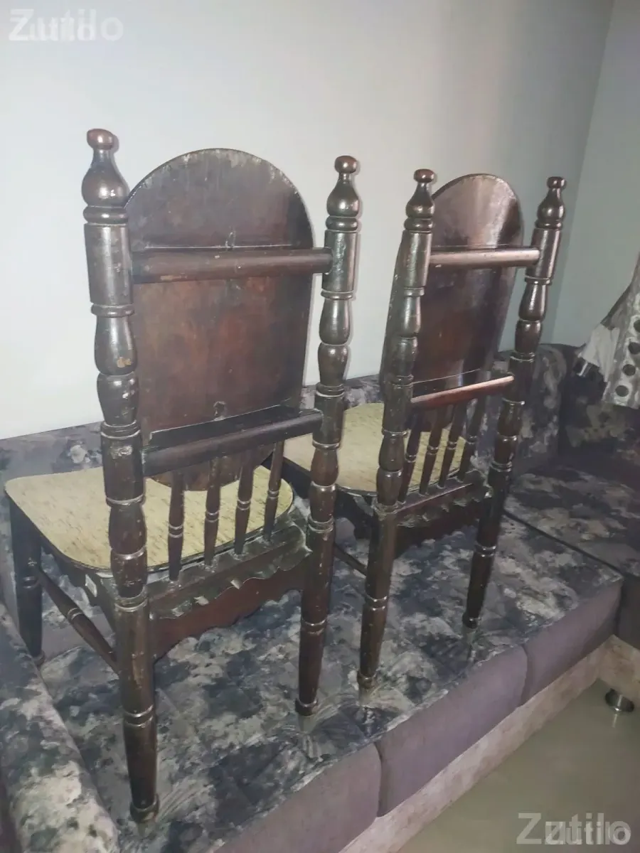 Set of 6 Pure Saag Wood Dining Chairs - Dining Tables - Jamjodhpur - Image 2