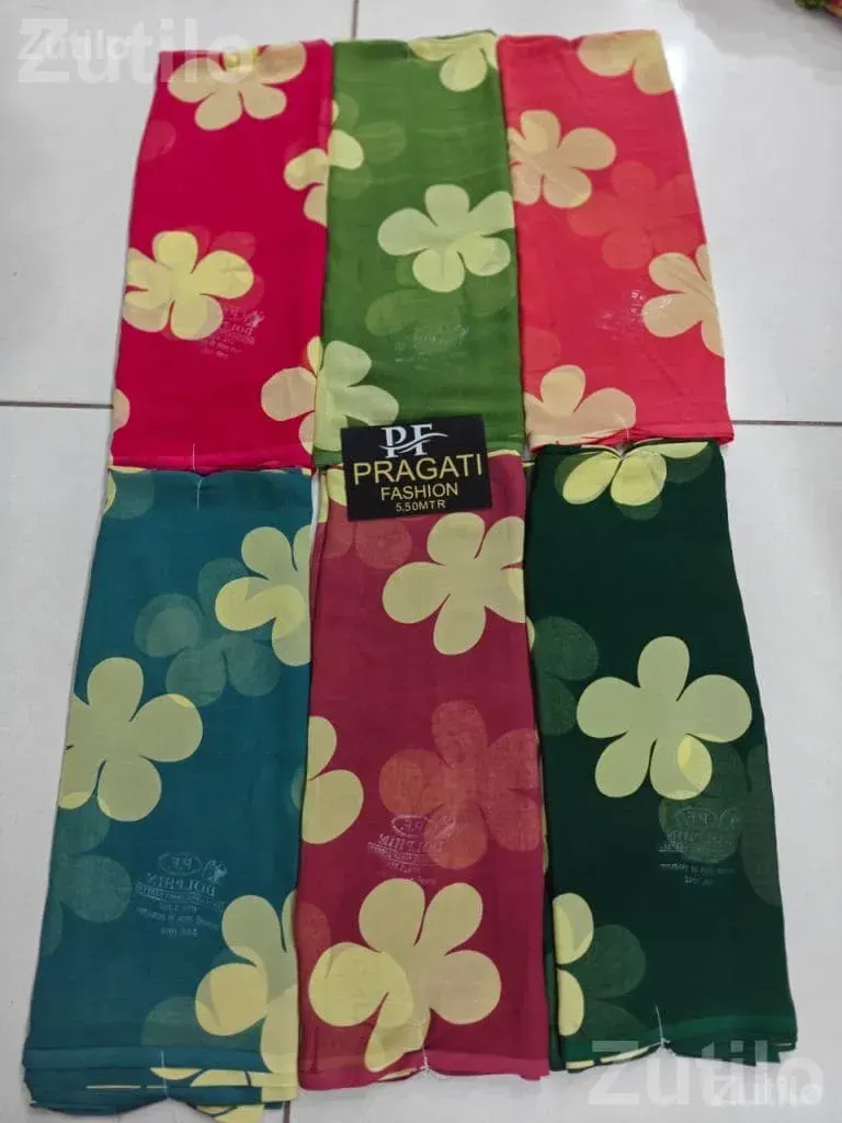 Printed Dress Material Fabric 5.5 Meter - મહિલાઓના કપડા - મુળી - Image 4