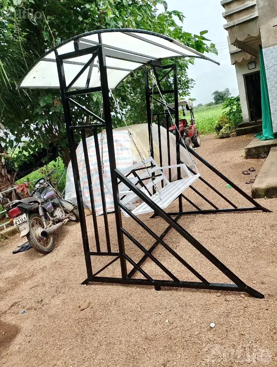 Outdoor Metal Swing Jhula with Roof Shade - Miscellaneous - Ranavav - Image 2