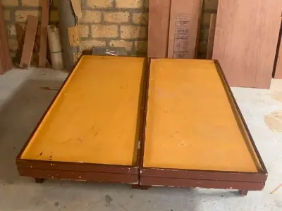 Plywood Single Bed Set 72x30 Two Pieces