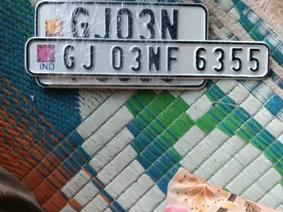 Vehicle Number Plate Set GJ03NF 6355 Vehicle Number Plate Set GJ03NF 6355