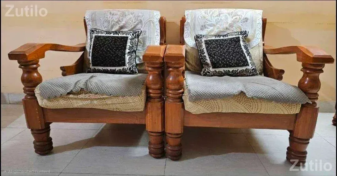 3 +1+1 seater Saag Sofa set with premium quality sofa Seat & Back rest covers - સોફા સેટ અને કાઉચ - વડોદરા શહેર - Image 2