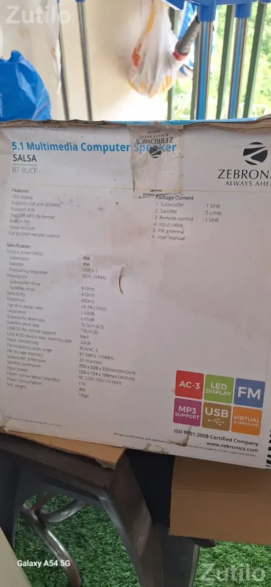 Zebronics salsa Bluetooth 5.1 channel home theater - ઇલેક્ટ્રોનિક ઍક્સેસરીઝ - વડોદરા શહેર - Image 2