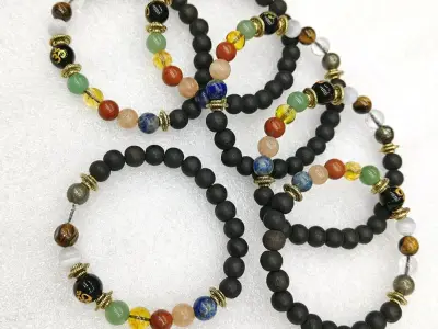 Stone Beaded Bracelet in Multiple Sizes Stone Beaded Bracelet in Multiple Sizes
