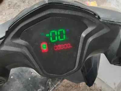 Electric Bike with Digital Speedometer