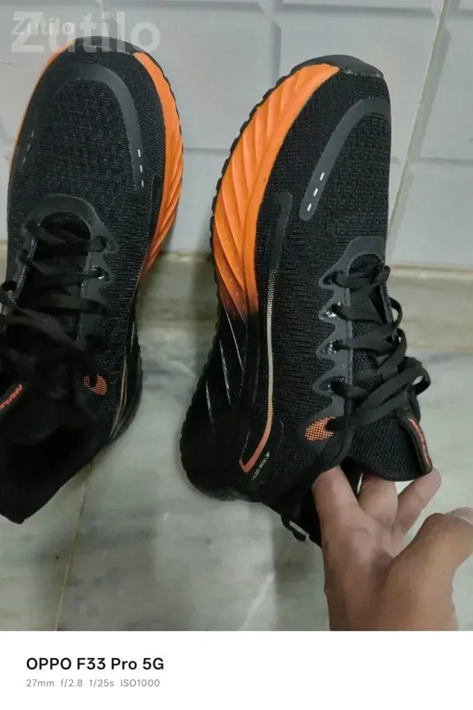 Sports Shoes Size 10 Black and Orange - Footwear - Palanpur - Image 2