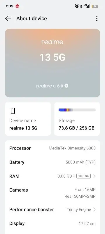 Realme Narzo 70x 5G Ice Blue Phone - મોબાઇલ ફોન - ભેસાણ - Image 3