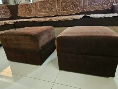 Sofa- Modern L-shaped sectional sofa set designed for setting 7 people