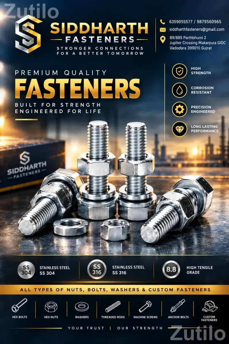 Dealing in Fasteners NUT ,  BOLT SCREW WASHER - Tools & Hardware - Vadodara City - Image 2