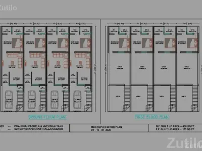 Mini Duplex House Plan for Sale
