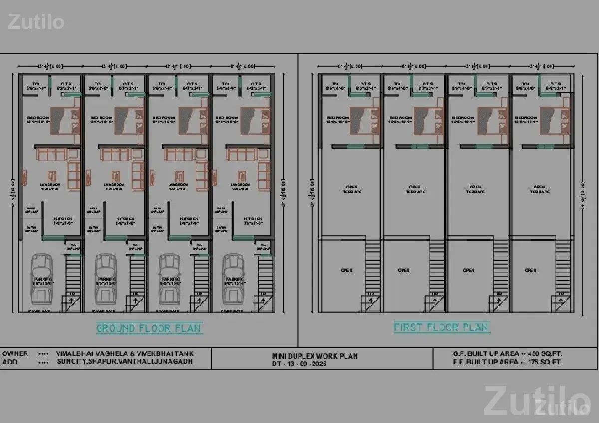 Mini Duplex House Plan for Sale - House for Sale - Mangrol - Image 1