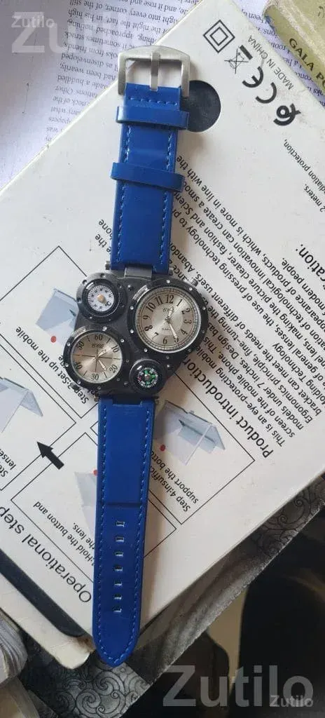 Blue Strap Analog Wrist Watch - Fashion Accessories - Mandvi - Image 3