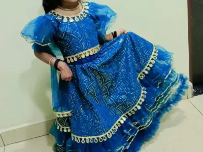 Blue Net Chaniya Choli for Girls Blue Net Chaniya Choli for Girls
