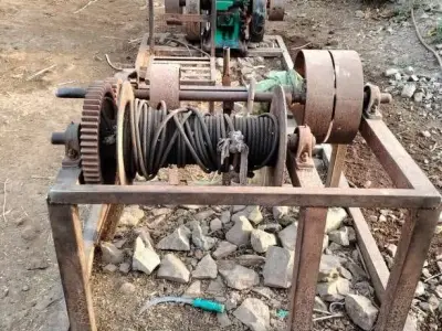 Well Digging Winch Dolly Machine with Cable Well Digging Winch Dolly Machine with Cable