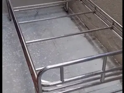 stainless steel beds set of 2 size each 6 feet x 3 feet