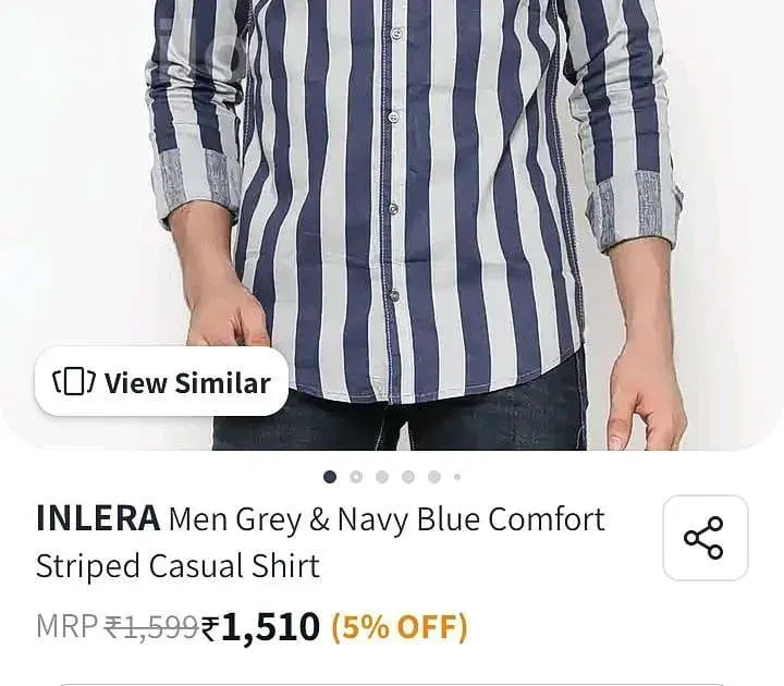 Men's Full Sleeve Striped Cotton Shirt - પુરુષોના કપડા - સુરત શહેર - Image 4